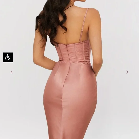 House of CB Myrna Dress Rose M - Picture 4 of 11